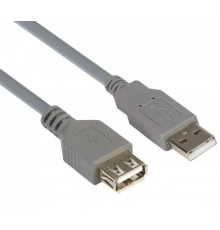 Шнур USB-A штекер - USB-A гнездо 5м (в ПЭ упаковке)