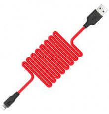 USB кабель Hoco X21 Silicone charging cable Lightning (black - red)
