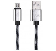 USB кабель Ubik microUSB UM01 Carbon 3A (White)