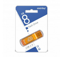 USB 2.0 Флеш-накопитель 8GB SmartBuy Glossy Оранжевый