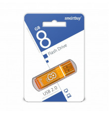 USB 2.0 Флеш-накопитель 8GB SmartBuy Glossy Оранжевый