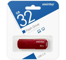 USB 2.0 Флеш-накопитель 32GB SmartBuy Clue Бордовый