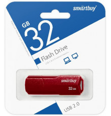 USB 2.0 Флеш-накопитель 32GB SmartBuy Clue Бордовый