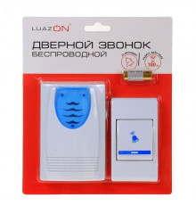 Звонок LuazON LZDV-01, беспроводной, 2хAА (не в комплекте), LR23A, МИКС 1010791