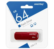 USB 2.0 Флеш-накопитель 64GB SmartBuy Clue Бордовый