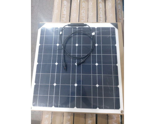 Солнечная панель гибкая 50W 18V 2.77A (гладкая)