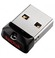 USB 2.0 Флеш-накопитель 16GB Sandisk Cruzer Fit Чёрный