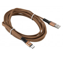 Кабель Digma USB A(m) USB Type-C (m) 3м коричневый плоский