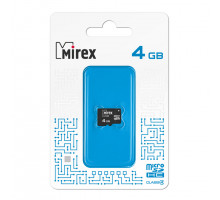 Карта памяти microSD 4GB Mirex microSDHC Class 4