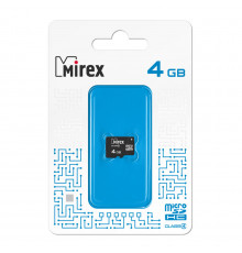 Карта памяти microSD 4GB Mirex microSDHC Class 4