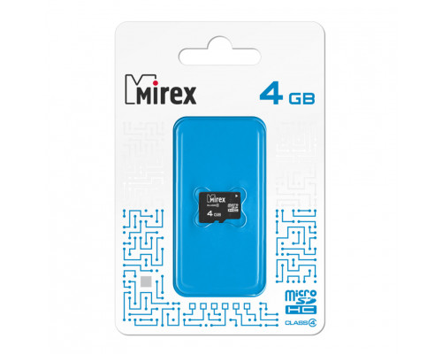 Карта памяти microSD 4GB Mirex microSDHC Class 4