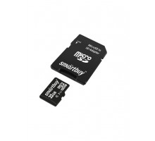 Карта памяти MicroSD 32GB Smart Buy Class 10 + SD адаптер