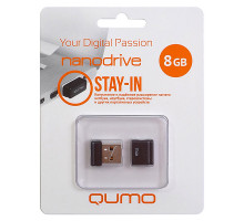 Флеш Накопитель Qumo 8GB Nano Black