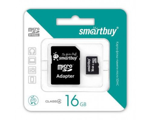 Карта памяти Smartbuy microSDHC 16GB Class4