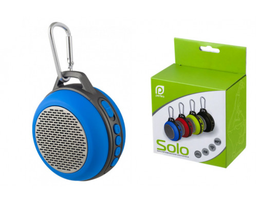 Колонка портативная Perfeo "SOLO" FM, MP3 microSD, AUX, мощность 5Вт, 600mAh (blue)