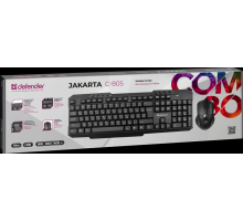 Набор беспроводной Defender Jakarta C-805 клавиатура+мышь (Чёрный)