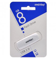 USB 2.0 Флеш-накопитель 8GB SmartBuy Clue Белый