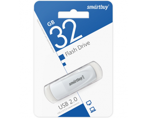 USB 2.0 Флеш-накопитель 32GB SmartBuy Scout Белый