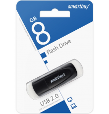 USB 2.0 Флеш-накопитель 8GB SmartBuy Scout Черный