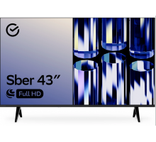 43" Телевизор Sber SDX 43F2120B черный 1920x1080, Full HD, 60 Гц, Wi-Fi, Smart TV, Салют ТВ