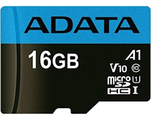 Карта памяти microSD 16GB A-DATA microSDHC Class 10 UHS-I (SD адаптер)