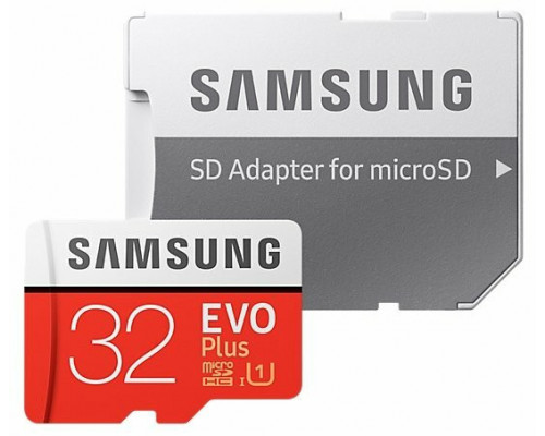 Карта памяти Samsung microSDHC 32GB EVO Plus Class10 UHS-I, w/adapter (MB-MC32GA/RU)