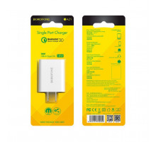 СЗУ Borofone BA21A Long journey 1USB QC3.0 charger set + кабель Type-C(EU) (white)