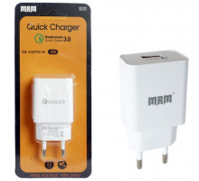 СЗУ MRM S20 5V3.1A 1USB QC3.0 18W White (в блистере)