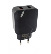 СЗУ 5V/3,1A MRM-819С 2 USB Black Fast charding