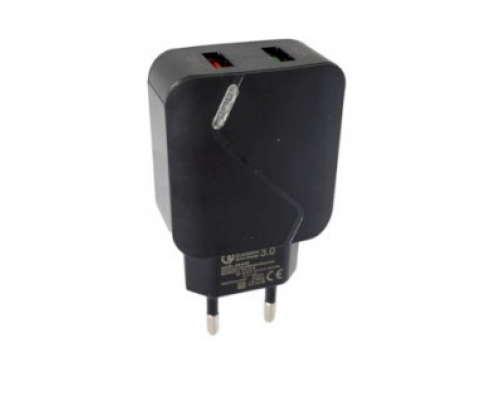 СЗУ 5V/3,1A MRM-819С 2 USB Black Fast charding