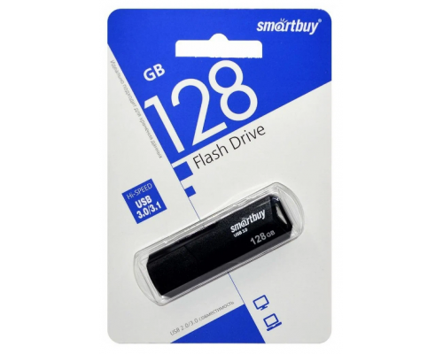 USB 3.0 Флеш-накопитель 128GB SmartBuy Clue Черный