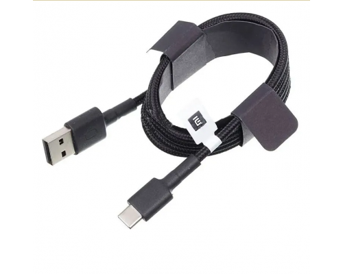 USB кабель Xiaomi Type-C 3A Nylon (1м) (SJX10ZM) Черный