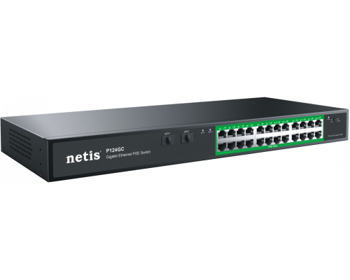 Коммутатор NETIS  P124GC 24PORT 10/1000M POE 2 SFP COMBO