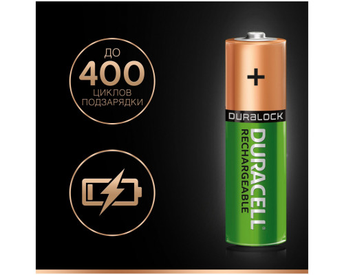 Аккумулятор AA Duracell HR6-4BL 2400/ 2500 mAh  предзаряженные  (4/40/15000)