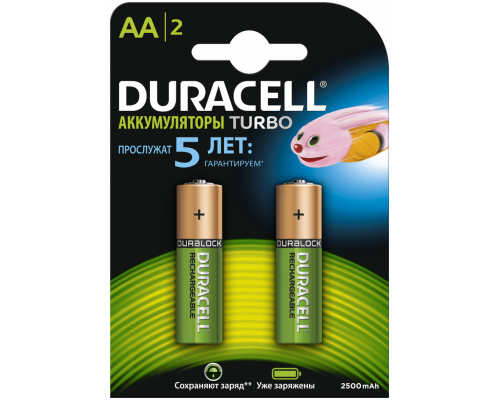 Аккумулятор AA Duracell HR6-4BL 2400/ 2500 mAh  предзаряженные  (4/40/15000)