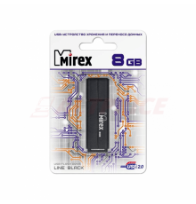 Flash Drive 8GB USB 2.0 Mirex Line, Черный (13600-FMULBK08)