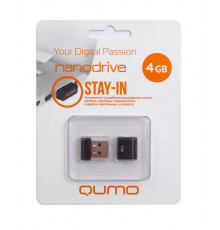 Флеш накопитель QUMO 4GB Nano Black