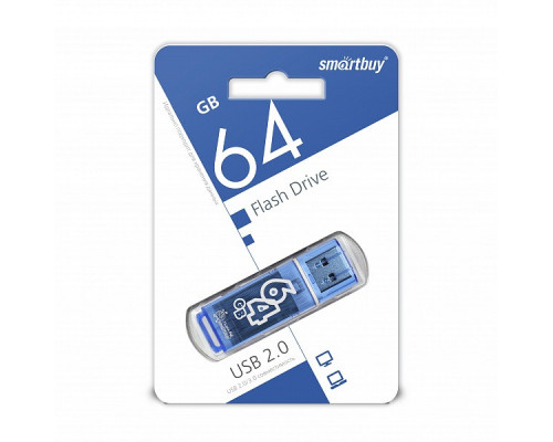 USB 2.0 Флеш-накопитель 64GB SmartBuy Glossy Синий