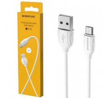 USB кабель Micro Borofone BX19 2,4A (1м) Белый