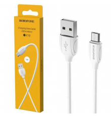 USB кабель Micro Borofone BX19 2,4A (1м) Белый