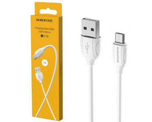 USB кабель Micro Borofone BX19 2,4A (1м) Белый