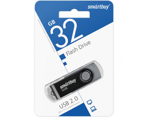 USB 2.0 Флеш-накопитель 32GB SmartBuy Twist Черный