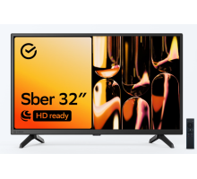 32" Телевизор Sber SDX 32H2012B черный 1366x768, HD Ready, 60 Гц, Wi-Fi, Smart TV, Салют ТВ