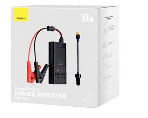 Инвертор автомобильный Baseus Baseus Super Si Power Inverter 500W (220V EU ) Black