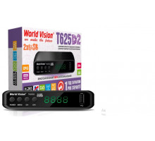 Ресивер Т2 World Vision T625D2 (Дисплей, кнопки,2хUSB,IPTV, GX6701, T/T2/C, H264,AC3)