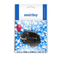 Вилка угловая SmartBuy SBE-16-P02,250В, 2,5А,с заземлением (black)