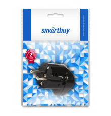 Вилка угловая SmartBuy SBE-16-P02,250В, 2,5А,с заземлением (black)