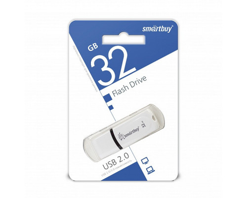 USB 2.0 Флеш-накопитель 32GB SmartBuy Paean Белый