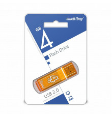 USB 2.0 Флеш-накопитель 4GB SmartBuy Glossy Оранжевый