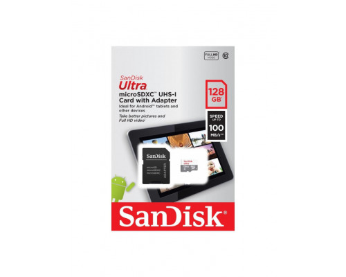 Карта памяти SanDisk microSDXC 128Gb Class 10 Ultra 100MB/s